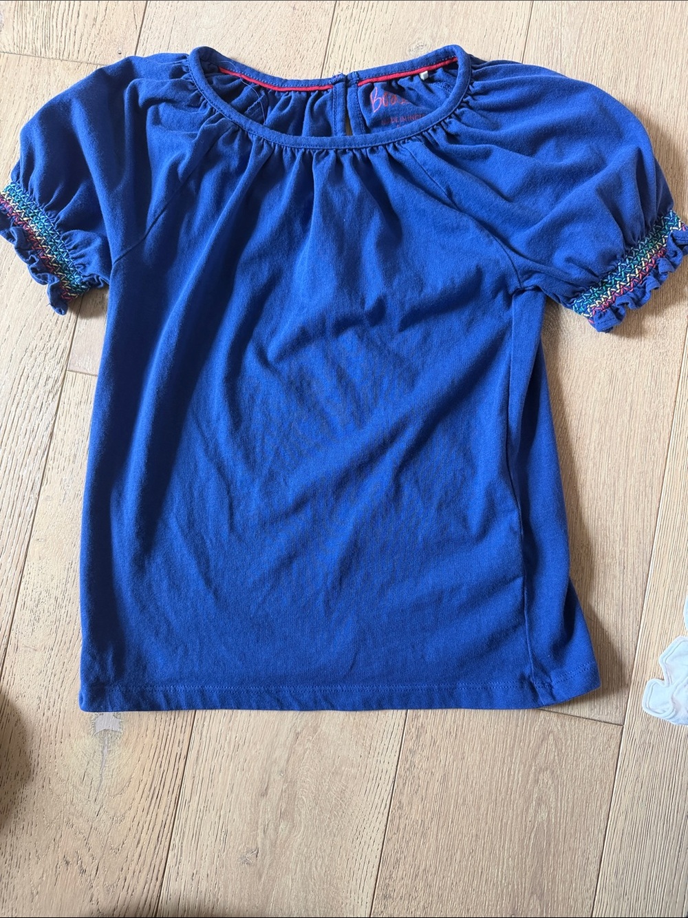 Mini Boden NWOT Blue Girls' Puff Sleeve Top